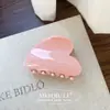 Presilha de Cabelo Colorida com Coração Texturizado Estilo Coreano Presilha de Tubarão Grampo Doce para a Nuca Acessório de Cabelo Acessório de Cabelo Feminino Venda por Atacado