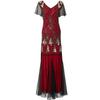 Amazon Transfronterizo Vestido de Lentejuelas 1920 Vestido Vintage Talla Grande Fiesta de Banquete Europeo y Americano Boda Vestido de Noche