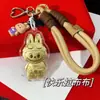 Oro Puro 999Labubu Regalo Oro Labubu Colgante de Oro Cadena para Teléfono Móvil Lanyard Llavero Colgante para Bolso