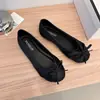 Mocasines Suaves para Mujer con Lazo de Satén y Suela Blanda, Nueva Moda 2026 Zapatos Planos Poco Profundos para Ponerse Fácilmente