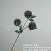 Bola de flor de diente de león artificial de 3 cabezas, adecuada para decoraciones de bodas, arreglos de pasillo, arreglos florales de suelo y decoración del hogar/sala de estar; flores de seda