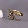 Figurillas de Dragón de Latón Puro: Dragón Verde, Dragón de Agua, Dragón de Fuego, Manualidades de Dragón Volador, Artículos de Cobre, Decoración de Escritorio para el Hogar, Adornos para Mascotas de Té