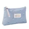 Estuche de Lápices de Gran Capacidad Estilo Ins con Estampado Floral para Niña, Bolsa de Almacenamiento, Neceser, Lona Japonesa y Coreana, Bolsa de Maquillaje Impermeable para Mujer