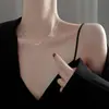 Collar de plata esterlina S925 para mujer diseño nicho líneas geométricas simples elegante cadena de clavícula personalizada 2021 Nuevo