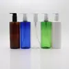 Garrafa plástica PET de ombro reto 500ml cabeça de bomba grande shampoo gel de banho reembalado frasco de prensa para óleo