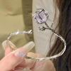 Pulsera Retro de Estilo Nacional de Cuatro Piezas Pulsera para Novia Nicho de Lujo Ligero Pulsera de Alta Gama Pulsera Ajustable de Apertura para Mujer que Combina con Todo