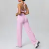 Conjunto Deportivo de Doble Cara Cepillado Color Sólido Estilo Europeo y Americano Transfronterizo Espalda Cruzada Conjunto de Ropa de Yoga para Correr Fitness Conjunto de Dos Piezas