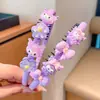 Faixa de Cabelo Infantil Kuromi para Controlar Fios Soltos, Faixa Não Apertada para Meninas Pequenas, Acessório de Cabelo Antiderrapante com Dentes para Meninas
