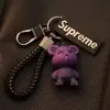 Llavero de Oso Estrella para Coche Colgante de Dibujos Animados Pareja Genial Hombres y Mujeres Exquisito Lindo Pequeño Regalo Venta al por Mayor
