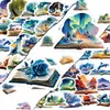 Abastecimiento Directo Transfronterizo 56 Hojas Libro Mágico de Dibujos Animados Paisajes Naturales Animales Pegatinas Decoración Impermeable Diario Funda de Teléfono Calcomanías