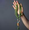 Colgante DIY de Círculos Múltiples de Raíz de Bodhi Verde de Hainan Buena Suerte Lian Método Antiguo Accesorios de Oro Pulsera Ágata Roja Turquesa