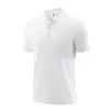 Camisa Polo de Seda de Gelo Verão 2026 Masculina Manga Curta Casual de Negócios Respirável Cor Sólida Gola Polo Top