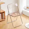Silla de comedor transparente minimalista de aleación de hierro metálico para vivienda de alquiler, fotografía, dormitorio, hogar estilo ins, silla estilo industrial