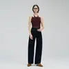Calça jeans original na cor, estilo francês, lisa, resistente a rugas e com cores firmes, calça banana feminina em formato cocoon, novo produto primavera/verão 2026