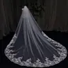 Velo de novia de comercio exterior transfronterizo, tocado floral tridimensional estilo catedral con peine para el cabello, largo 3m de ancho, velo de alta resistencia