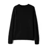Suéter de Tricô de Cashmere Feminino Novo Outono/Inverno 2026 Clássico Versátil Emagrecedor Elegante Ombro Normal Cor Sólida