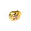 Brincos Femininos de Aço Titânio Banhados a Ouro, Estilo Francês, Estilo Ins, Elegantes, Cravejados com Diamantes, Formato de Gota, Nicho, High-end, All-match, Brincos em Arco