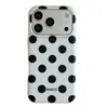 Estilo Ins Simple Lunares Manzana 17Promax Funda para Teléfono Móvil Adecuada para 16Promax Funda Protectora de Doble Capa 18Pro15