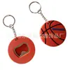 Abridor de garrafa de borracha macia de PVC em formato redondo de basquete e futebol personalizado, abridor de garrafa 3D em resina elevado em formato de garrafa