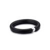 Moda en joyería europea y americana anillo simple de una perla negro mate para enviar a novias para enviar a la novia fabricantes al por mayor
