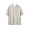 Camiseta Informal para Hombre Estilo Retro de Primavera 2026 Nuevo Estilo Patrón Retorcido Texturizado Diseño de Solapa Suelta