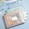 Bolsa de Malla Impermeable de PVC A4 Transparente con Cremallera Bolsa para Documentos Estudiante Oficina Bolsa de Almacenamiento de Información Bolsa para Documentos Morandi