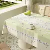 Mantel Floral de Primavera Pastoral Impermeable y a Prueba de Aceite Mantel sin Lavado Nuevo Estilo 2025 Lujo Ligero Gama Alta Mantel para Mesa de Café