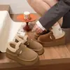 Botas de nieve anticolor para mujer, estilo slip-on, para comercio exterior transfronterizo, invierno, suela gruesa, moda, versátiles, forro de felpa, cálidas, zapatos de algodón tipo Birkenstock