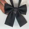Corbata JK de Color Sólido para Mujer Sin Sarga Básica para Camisa Escolar Combinable Corbata Lazo Rojo Vino Café