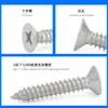 Tornillos Autorroscantes de Cabeza Avellanada de Acero Inoxidable 316 Estándar de Guangdong Yb846 Estándar de Rosca Gruesa Tornillos Autorroscantes Pequeños M2~M6