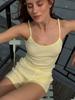 Conjunto de Pijama con Tirantes Huecos Transfronterizo Europeo y Americano Sexy Chica Caliente Estilo Pura Pasión Delgado Conjunto de Dos Piezas para Casa para Mujeres