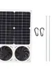 Panel Solar de Silicio Monocristalino 40W 18V Ventilador de 6 Pulgadas sin Cables Refrigeración Ventilación Ventilador de Techo Solar