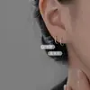 Pendientes de Aro de Plata Pura S925 Silver House, Nuevos con Diseño Retorcido Liso, Joyería Simple para Oreja, No Necesita Quitarse