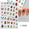 Adesivos de Arte para Unhas Novos Transfronteiriços Ins Verão Abelha Joaninha Libélula Borboleta Flor Inseto Adesivo Adesivos de Unha