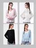 Ropa de Yoga Nueva para Otoño e Invierno Top Cubre-todo Cuello en U Grande Holgado Transpirable Fitness Manga Larga Versátil Ropa Exterior Deportiva
