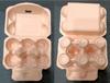 Fábrica de bandejas de papel en stock suministro prensado en seco bandeja de huevos de color 6 piezas de caja de huevos de pulpa a prueba de golpes y presión moldeo de pulpa