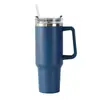 Amazon Mango Coche Taza de Café Gran Capacidad Popote Acero Inoxidable 304 Termo Vaso de Doble Pared Conservación Frío Taza de Hielo