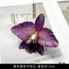 Cabeça de Flor Roxa Simulada DIY Flor Artificial Flor de Seda Acessórios para Penteado Pacote Conjunto para Salão de Casamento Decoração Fotografia Pequenos Enfeites