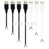 Cable de Alimentación para Tira de Luces 2P Cable de Alimentación USB Cable de Carga de un Solo Extremo USB con Cable Cable de Alimentación para Ventilador de 2 Conductores