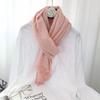 Bufanda de Algodón y Lino Estilo Japonés para Mujer, Chal Fino con Borlas Artísticas Vintage para Primavera y Otoño 2025, Bufanda Larga de Lino a Rayas