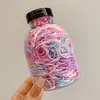 Estilo Coreano Colorido Elásticos de Cabelo de Lata para Polegar Elásticos de Borracha Descartáveis de Alta Elasticidade para Rabos de Cavalo Pequenos Elásticos de Cabelo Infantis Elásticos de Cabelo Versáteis