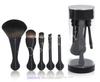 Oferta especial 5 brochas de maquillaje doradas tipo paleta de caramelo, juego de brochas transparentes para base, cubo para brochas, herramientas portátiles de belleza y maquillaje