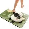 Tapete de Chão de Lama Diatomácea Estilo Coreano 3D Imitação de Pelúcia Fofo para Pet Banheiro Tapete Absorvente Secagem Rápida Antiderrapante Tapete de Chão para Banheiro