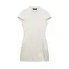 Ropa de mujer de comercio exterior europeo y americano ZA transfronteriza, vestido de moda sin mangas con botones jacquard floral más vendido en AliExpress