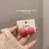 Pendientes redondos geométricos simples de dopamina, pendientes de resina Joker simples y exquisitos para chica, al por mayor