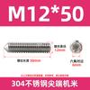 Tornillo de fijación con punta de acero inoxidable 304 DIN914, sección cónica, sin cabeza, con hexágono interior, M2-M12