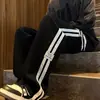 Pantalones Casuales de Pierna Ancha Rayados de Tubo Recto Transfronterizos para Hombre Primavera Otoño Sueltos Modernos Estilo Hong Kong con Caída Versátiles para Deporte
