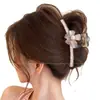 Pinza para el Cabello de Mariposa Estilo Coreano con Acabado de Alta Gama, Exquisita Pinza de Tiburón para Mujer, Pasador Floral Dulce, Pinza Extra Grande, Accesorio para el Cabello