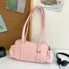 Bolsa Baguete Pequena Simples Leve Feminina 2026 Novo Estilo Tendência Nicho Leve Doce Cool Bolsa de Ombro Bolsa Simples de Axila