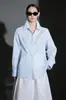 Camisa de Lapela Manga Longa Multicor para Mulheres, Nova Moda Estilo Coreano Primavera e Outono Personalidade de Alto Padrão Estilo Retrô Hong Kong Camisa Solta
